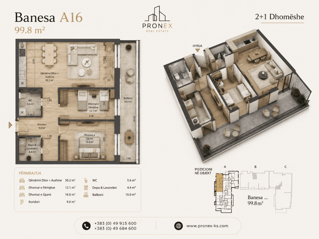 Banese dy dhomshe tek Sunset Towers - Image 3